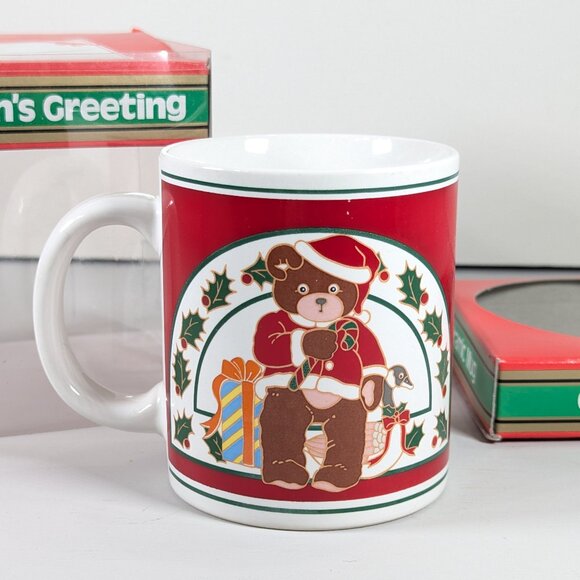 Woodward Canada Christmas mug Teddy Bear Holiday Mug Vintage Gift idea - Picture 9 of 13